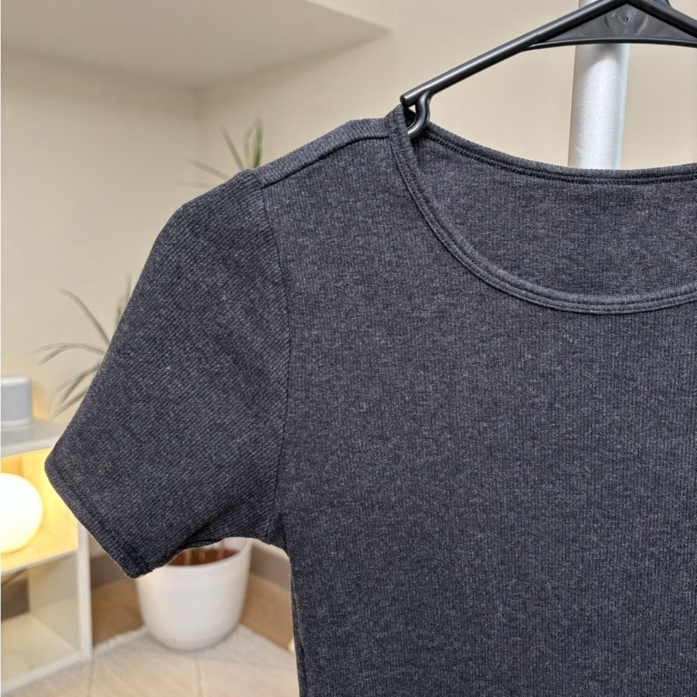 Women’s | Gymshark Rib T-Shirt | Midnight Black Marl | Medium - Picture 4 of 5